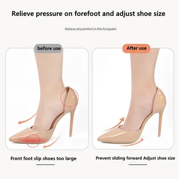  Jumătate din Dimensiunea Branț de sex Feminin Antepiciorului Pad Anti-alunecare Picior Durerii Dimensiune Regla Singura Linie Prindere Toe Protector Femei Pantofi cu Toc