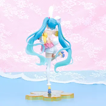  Kawaii Anime, Hatsune Miku Bunny Figura Desene animate Figura PVC Cute Model de Acțiune Figura Colecție de Păpuși Desktop Decor Copii Cadou Jucarii