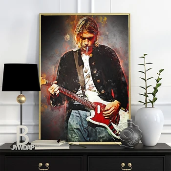  Kurt Donald Cobain America Muzician Poster, Gras Trupa De Rock Solistul Printuri De Arta, Alternative Rock Chitarist Fanii Colecta Decor