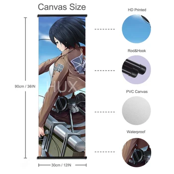  L Anime Atac Pe Titan Poster Mikasa Ackerman Acasă Decorare Perete Opera De Arta Imagine De Parcurgere Agățat Tablou Imprimat Pe Panza