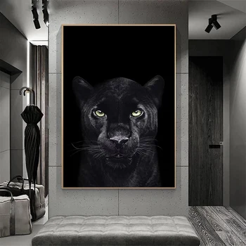  Leopard negru Panther Tablouri Canvas Moderne Animale de Artă Postere si Printuri de Arta de Perete Imaginile pentru Camera de zi de Decorare Acasă