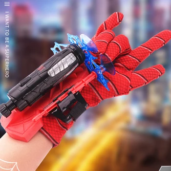  Marvel Spiderman Figura Lansator de Jucării pentru Copii din Plastic de Cosplay Mănușă Set Erou Launcher Încheietura mâinii Set de Jucărie Jucării Amuzante Băiat Cadouri pentru Copii