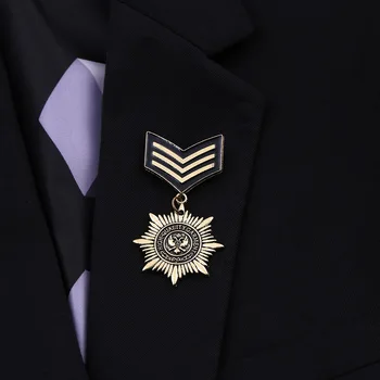  Mens Punk Uniformă Militară Medalie Streampunk Gotic Broșe Insigna Broșă Pin