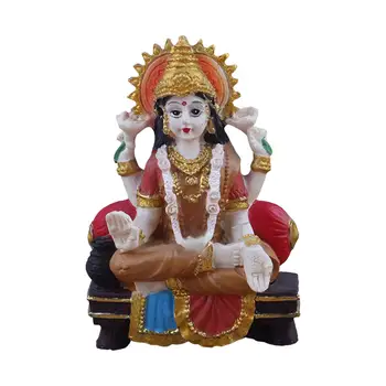  Mini Simulare Zeitate Hindusă Statuie în Miniatură Ornament Elefant Sculptura Rășină Model pentru Desktop Living Raft Decor