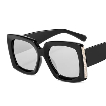  Moda Mare Cadru Pătrat Bărbați și Femei ochelari de Soare Anti-UV Nouă Tendință de Înaltă Calitate