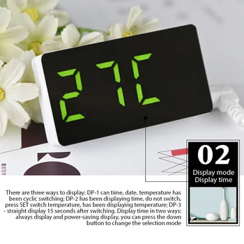  Multifuncțional LED Digital Ceas cu Alarmă Snooze Calendar Mute Desktop Electronice, ceasuri de Masă Dormitor, Noptiera Ceas Decor Acasă