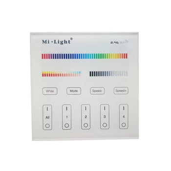  Noi Milight B4 Condus RGBCCT Controller 4 Zone Smart Panel 2.4 GHz Controler de la Distanță WW RGB Lumini Benzi Bec Lampa Bandă Panglică