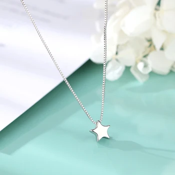  Noi Sosiri 925 Sterling Silver Star Coliere & Pandantive Pentru Femei de Moda Fierbinte sterling-silver-bijuterii