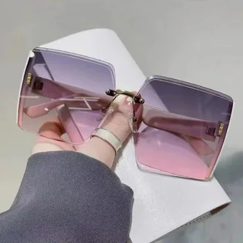  Nou Lux, Supradimensionate, ochelari de Soare pe Plaja de Moda Populare Nuante de Înaltă Calitate Fierbinte de Brand Designer de Ochelari de Soare Ochelari de sex Feminin de sex Masculin