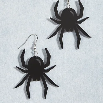  Noua Personalitate Populară Exagerat de Halloween Acrilic Black Spider Cercei Bijuterii pendientes colgantes pendientes oaspeți dispun de facilități moderne