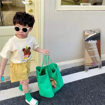  OLEKID 2022 Vara Copii pantaloni Scurți de Moda coreeană Stil Carouri Fete Pantaloni scurti 1-6 Ani Copii Copilul Baieti pantaloni Scurți Casual