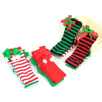  Ornamente de crăciun Șosete cu Dungi Lungi Ciorapi de Crăciun, Decoratiuni de Înaltă Șosete pentru Fete Ciorapi cu Dungi, cu