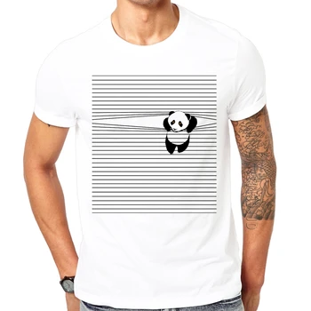  Personalitate tipărite marca tricou barbati vara noi o-gât animal tricou amuzant tricouri homme cool topuri panda urca