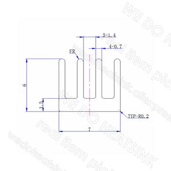  Piața mică Dimensiune 7x7x6mm Radiator Aluminiu radiator Cooler de Asamblare Cu Termale Bandă Adezivă Pentru CPU, RAM, WLAN, Cip de Putere
