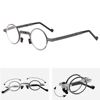  Pliante Anti Blue-ray Ochelari de Citit pentru Femei la moda Ochi de Pisică Cadru Rotund Portabil Ultra-subțire pentru Bărbați Ochelari de Citit