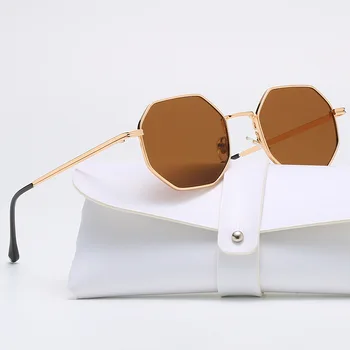  Poligon Cadru de Metal Retro ochelari de Soare pentru Femei ochelari de Soare pentru Barbati Brand Design Clasic, ochelari de Soare UV400 ochelari de Soare