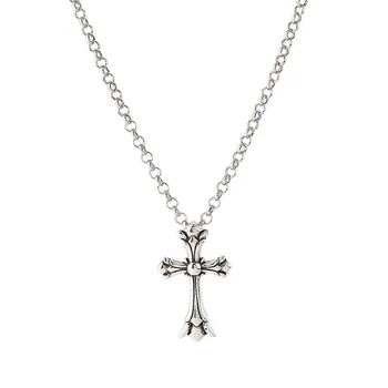  S925 Argint Colier pentru Femei Retro Colier Cruce de Lumină Simplă de Lux Clavicula Lanț de Iubitorii de Bijuterii en-Gros