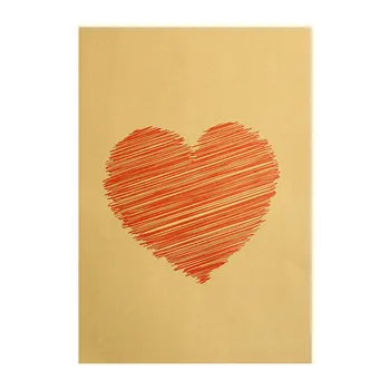  Schiță de dragoste Kraft Hârtie Poster Camera Dormitor de Decorare Perete Pictura de Bază 50.5x35cm