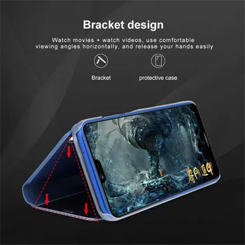  Smart Mirror View Flip Caz de Telefon Pentru Samsung Galaxy A01 A21 A41 A51 A71 A81 A91 A70 A50 de Protecție kickstand Acoperire pentru A10 A80
