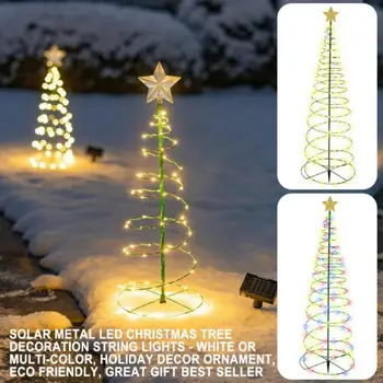  Solar Pom de Crăciun Lumina Sta în aer liber, Grădină CONDUS Lumini Șir Impermeabil Peisaj Balcon Curte Star Decor Lampa