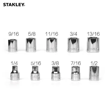  Stanley 1-Buc 6PT 3/8 Pătrat de Antrenare Prize Dimensiuni Inch 1/4 5/16 3/8 7/16 1/2 9/16 5/8 3/4 la 13/16 Clichet Socket Instrumente de Reparare