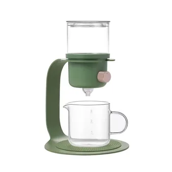  Stil japonez 200ML cafea Ice Prepara Cafea ceainic de sticlă cu flori ceainic de rotație ceai de separare a apei cu filtru set