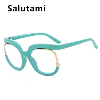  Supradimensionate Pătrat Curcubeu Anti-albastru Ochelari de vedere Pentru Femei Vintage Verde Ochelari de Calculator Cadru Feminin Nuante Gafas De Sol