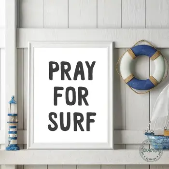  Surf Babe Rugați-vă pentru a Naviga Citate Panza Pictura de Perete de Arta de Imprimare Poster Moda Surf Fata de Camera de Surf Beach House Decor Poze