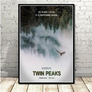  Twin Peaks serial TV Prezinta un Film Clasic Anime Poster Și Printuri Panza Pictura Arta Poze de Perete Pentru Camera de zi de Decorare