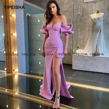  Yipeisha Off-umăr Liliac Rochii de Seara Vestido de Fiesta Partea de Fantă Sirena de Bal Rochie de Petrecere Rochie Formale Personalizate