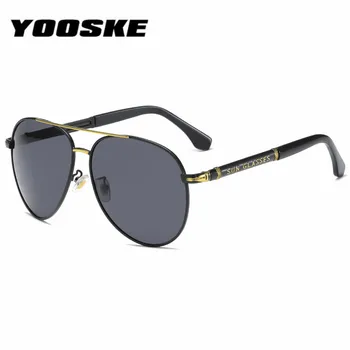  YOOSKE ochelari de Soare pentru Barbati Nou Polarizat în aer liber Conducere Ochelari de Soare Brand Cadru Metalic de Arma Gri Bărbați de Aur de Pescuit ochelari de Soare