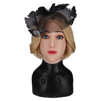  （ALS）FEMEI Silicon Capacul Capului de Machiaj barbati îmbracati in femeie Cosplay Masca de Frumusete Colecție de sex Masculin la Feminin realist măști de silicon