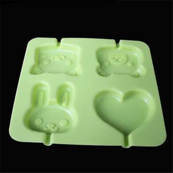  1 buc animale desene animate inima de gheata si ursul desene bomboane silicon mucegai ciocolata pentru tort decoratiuni