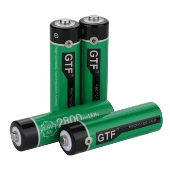  2020 NOU GTF1.5V USB AA Baterie li-ion 2800mwh 1900mah capacitate li-polimer USB baterie reîncărcabilă Cutie cablu USB
