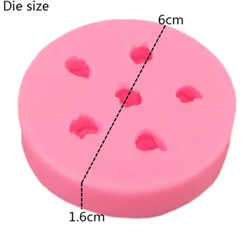  3D șase Mini-gaura Rose forma mucegai silicon Bomboane de Ciocolata Mucegai Trandafir Tort de Decorare Instrument de bucătărie, bicarbonat de consumabile