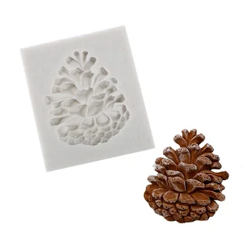  Crăciun Nuci de Pin Con Silicon Fandont Mucegai DIY Bomboane de Ciocolata Tort de Decorare Gumpaste Rășină Mucegai Pentru Bucatarie Instrumente de Copt