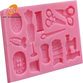  Foarfece de Bucătărie Instrumente 3D Fondant Mucegai Silicon pentru Decorare Tort Copilul Instrument de Silicon Săpun Mucegai Decoratiuni Cupcake SM-306
