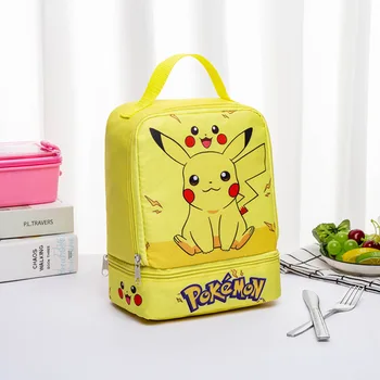  Pokemon Pikachu Masa De Prânz Sac Portabil Cutie De Prânz Cu Strat Dublu Lmilk Sac Husă Impermeabilă Copii De Școală Cina Containere De Depozitare A Alimentelor