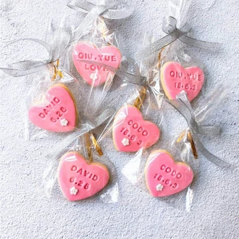  Ziua Îndrăgostiților Tăietori Cookie cu Culoare Roz 4 Piese Inima Biscuit Freze pentru Copt și de Decorare Tort de Gadget-uri